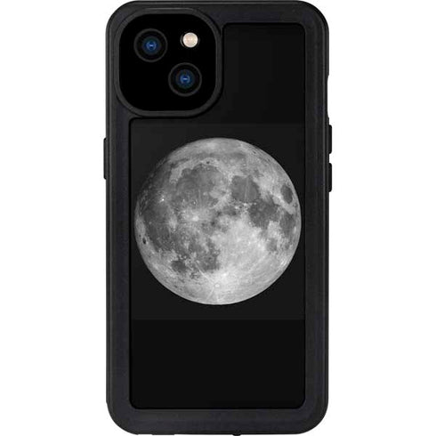 Full Moon Space iPhone 15 Plus Waterproof Case